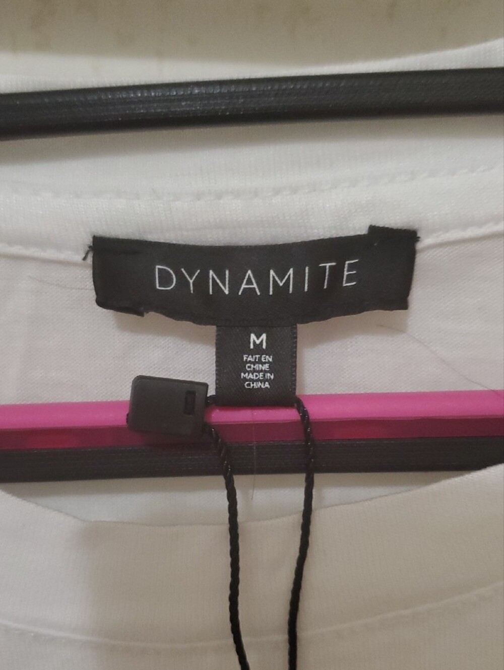 Dynamite White Ruffle-Sleeve Short Sleeve Tee US MEDIUM - Picture 3 of 5